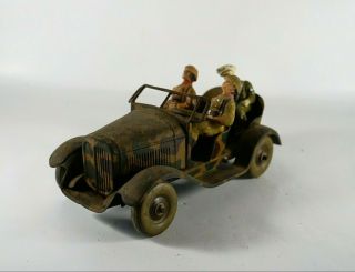 Tippco camion militaire moteur tôle tin toy soldats Elastolin Dunlop RARE 18 cm 2
