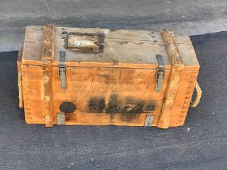 Wwii 1939 Rare Italian Carcano Wood Ammo Crate,  Empty