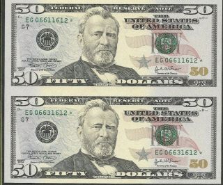 2004 x 4 BEP FRN $50 CHICAGO STAR NOTE SHEET ONLY 640,  000 Printed VERY RARE 4