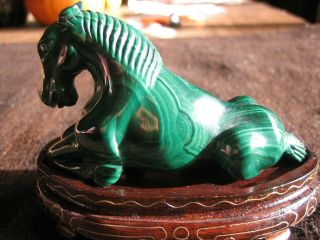 Vintage Malachite Horse 3 1/4 
