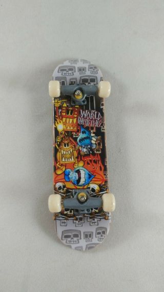 Vintage Tech Deck World Industries Fingerboard Rare Flameboy Vs Wet Willy 96mm