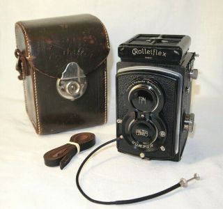 Camera Rolleiflex Old Standard,  Carl Zeiss Jena Tessar 3.  5/75mm.  Lens,  Germany,  Rare