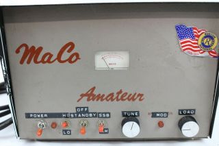Vintage Maco Amateur Linear Tube Amplifier Ham Radio Rare 3