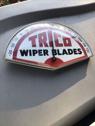 Vintage Trico Wiper Blades Thermometer Rare Display