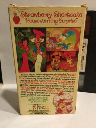 Strawberry Shortcake VHS Housewarming Surprise SSC G1 FHE RARE OOP 3