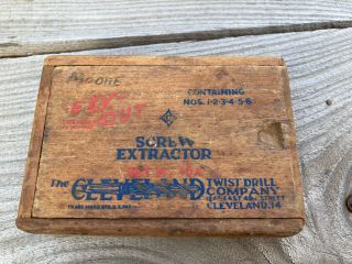Ezy Out Screw Extractor Box Set 15a Cleveland Twist Drill Co Vintage Antique