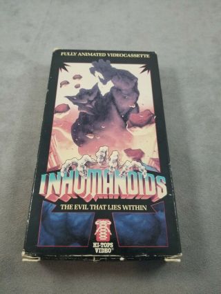 Inhumanoids: The Evil That Lies Within Vhs Ultra Rare Double Flaps Hasbro