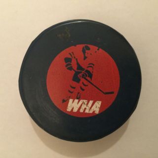 Wha World Hockey Association League Logo Blue Puck,  Biltrite B1,  Vintage,  Rare