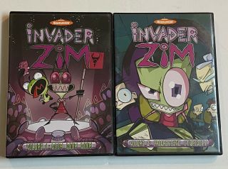 Invader Zim Vol.  1 Doom Doom Doom & Vol.  2 Progressive Stupidity Dvd “rare”