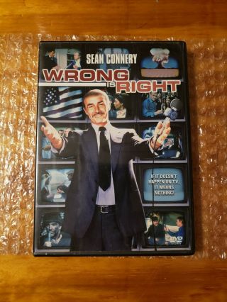 Wrong Is Right (dvd,  2004) Sean Connery - Leslie Nielsen - 1982 - Rare Oop