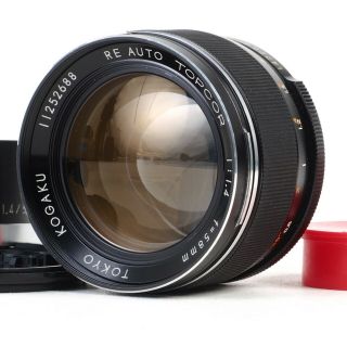:[rare] Tokyo Kogaku Topcon Re Auto Topcor 58mm F1.  4 Black Lens W/ Hood [mint - ]