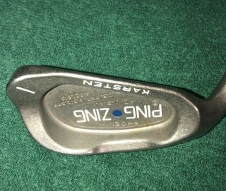 Rare Ping Zing Blue Dot One Iron 40” Drivering Iron With Steel Shaft Left Handed