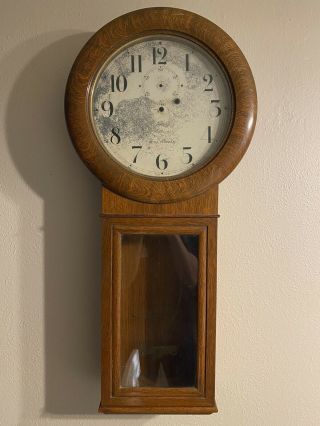 Rare Antique Seth Thomas No.  2 Regulator U.  S.  P.  O.  Debt Clock Case Ansonia