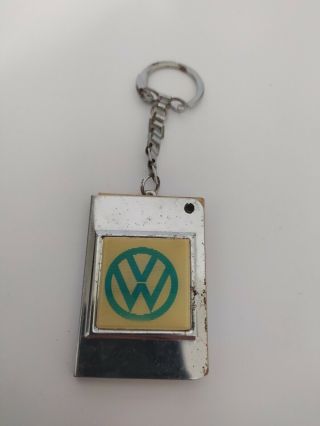 Rare Vintage Keychain Volkswagen Lenticular Keyring Adress Book 1980 