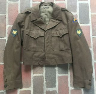 Rare June 6,  1944 D - Day Dated Wwii Us Army Field Ike Jacket 7th Army - Size 40r