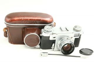 Rare Contax Rf Carl Zeiss Sonnar 50mm F2 50/2 Black Rim Lens Ikon Iia Body