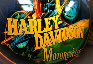 RARE Harley Davidson Motorcycle Light Up Dome Sign 3