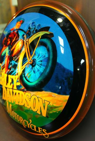 RARE Harley Davidson Motorcycle Light Up Dome Sign 5
