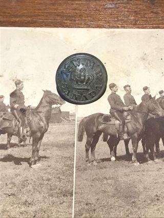 Nwmp Coat Button 1st Issue Rare Mountie Indian Wars Boer War 1870’s Victorian 2