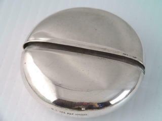 Vintage Art Deco Mary Dunhill Sterling Silver Perfume Bottle Flask