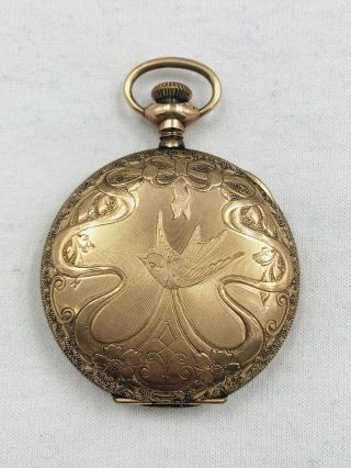 Antique 1899 Columbia Pocket Watch Gold Filled Hunter Case Scrap