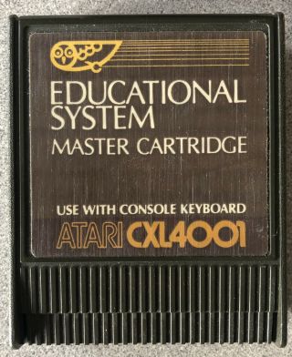Educational System Master Cartridge Rare Atari 400 800 Xl Xe Cxl4001 Video Game