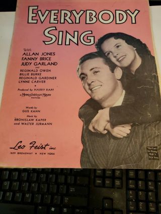 Vintage Sheet Music 1937 30 