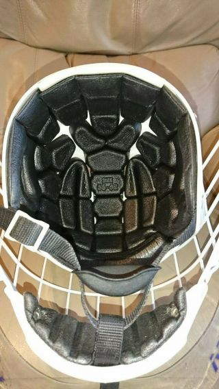RARE Vintage JOFA 390SR Helmet with 387SR Goalie Cage and Throat Protector 5