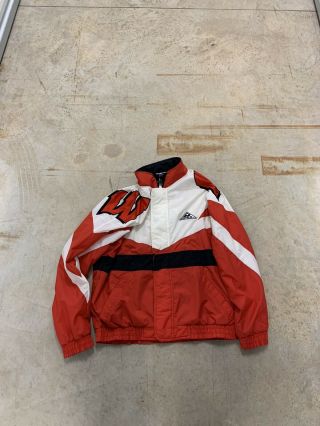 Wisconsin Badgers Rare Vintage 90s Apex Big Logo Jacket Men’s Large Rare