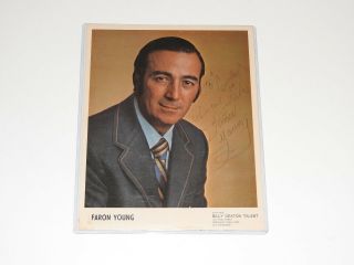 Faron Young Signed 8x10 Photo Country Western Singer Artist Autograph Rare (11)