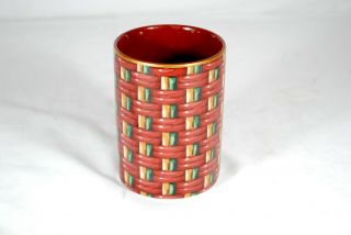 One Rare Fitz and Floyd Fine Porcelain Basketry Pattern Mug 416 2