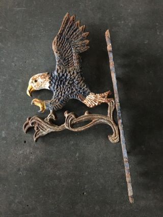 Vintage Wrought Iron Cast Iron Bald Eagle Wall Hanging Hook?