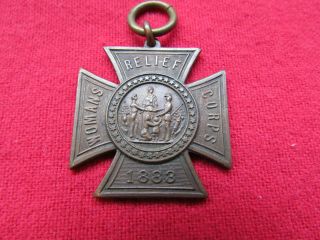 Rare 1883 Civil War Us United States Veterans Womans Relief Corps Medal