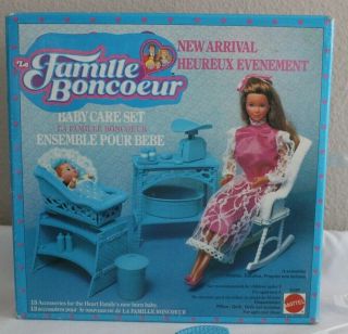 Vintage Mattel The Heart Family Arrival Baby Care / Nursery Set 8389