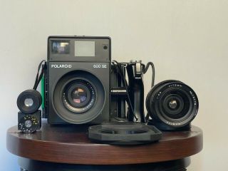 Polaroid 600 Se Instant Film Camera.  [near Mint].  127mm And Rare 75mm Lens.