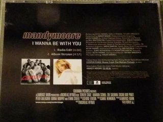 MANDY MOORE I WANNA BE WITH YOU RARE OOP 2 TRACK PROMO CD 3