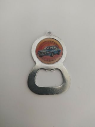 RARE vintage keychain MERCEDES BENZ lenticular KEYRING bottle opener 1980 ' s 2