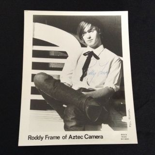 Rare Roddy Frame Aztec Camera Signed Autograph Promo Photo 8x10 Vintage