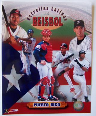 Puerto Rico All - Stars Of Baseball 8x10 Yankees Dodgers Licensed Very Rare