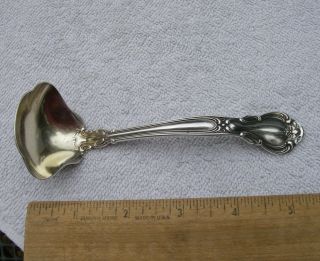 Gorham Sterling Chantilly (1895) Sauce Ladle - Old Patent Marks - Gilt Bowl - No Mono