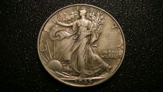 1945 P Antique Walking Liberty Half Dollar 90 Silver Coin 50 Cent Philadelphia