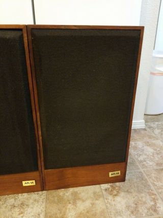 SET OF VINTAGE RARE ACOUSTIC RESEARCH AR 14 SPEAKERS 3