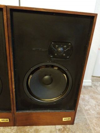 SET OF VINTAGE RARE ACOUSTIC RESEARCH AR 14 SPEAKERS 5