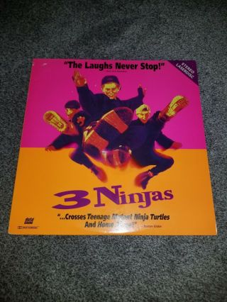 3 Ninjas Laser Disc Laserdisc Ld Very Rare Crosses Ninja Turtles & Home Alone