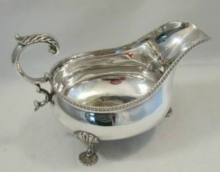 A Good Vintage Silver Plated Sauce Boat / Gravy Boat By Maxfield