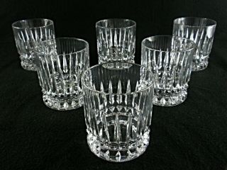 Rare Antique Baccarat Finest Flawless Crystal 6 X Whiskey Tumbler W/ Deep Cut