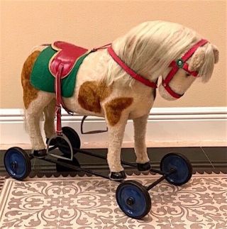 Rare Vintage Steiff Ride On Pony Horse