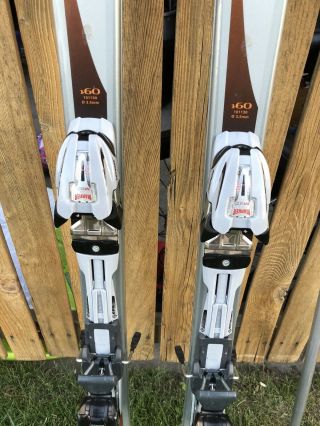 Volkl V2 Skis 160cm Ski w/ Marker M6.  2 Bindings Ski Poles & Bag Bundle Rare 5