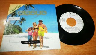 Erasure Amor Y Odio Sung In Spanish 7 " Spanish Promo Single Vinyl Very Rare 1991