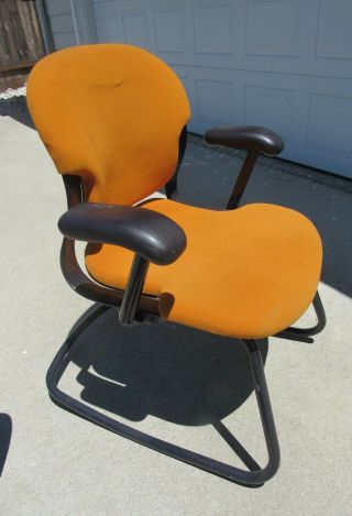 Cool Vintage Herman Miller Equa Sled Base Rocking Chair Cloth Mid Century Modern